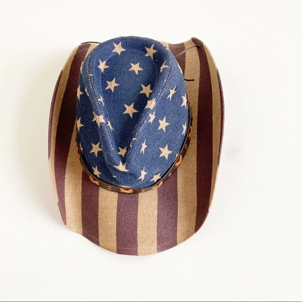 UO CODY JAMES AMERICAN FLAG STRAW COWBOY HAT